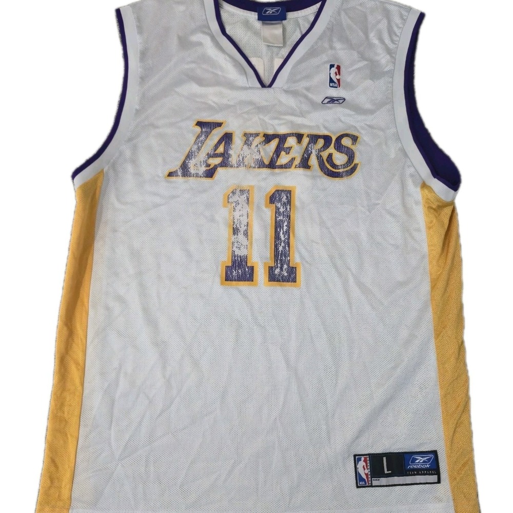 Vintage 2000s L Authentic Karl Malone Los Angeles Lakers Jersey Reebok